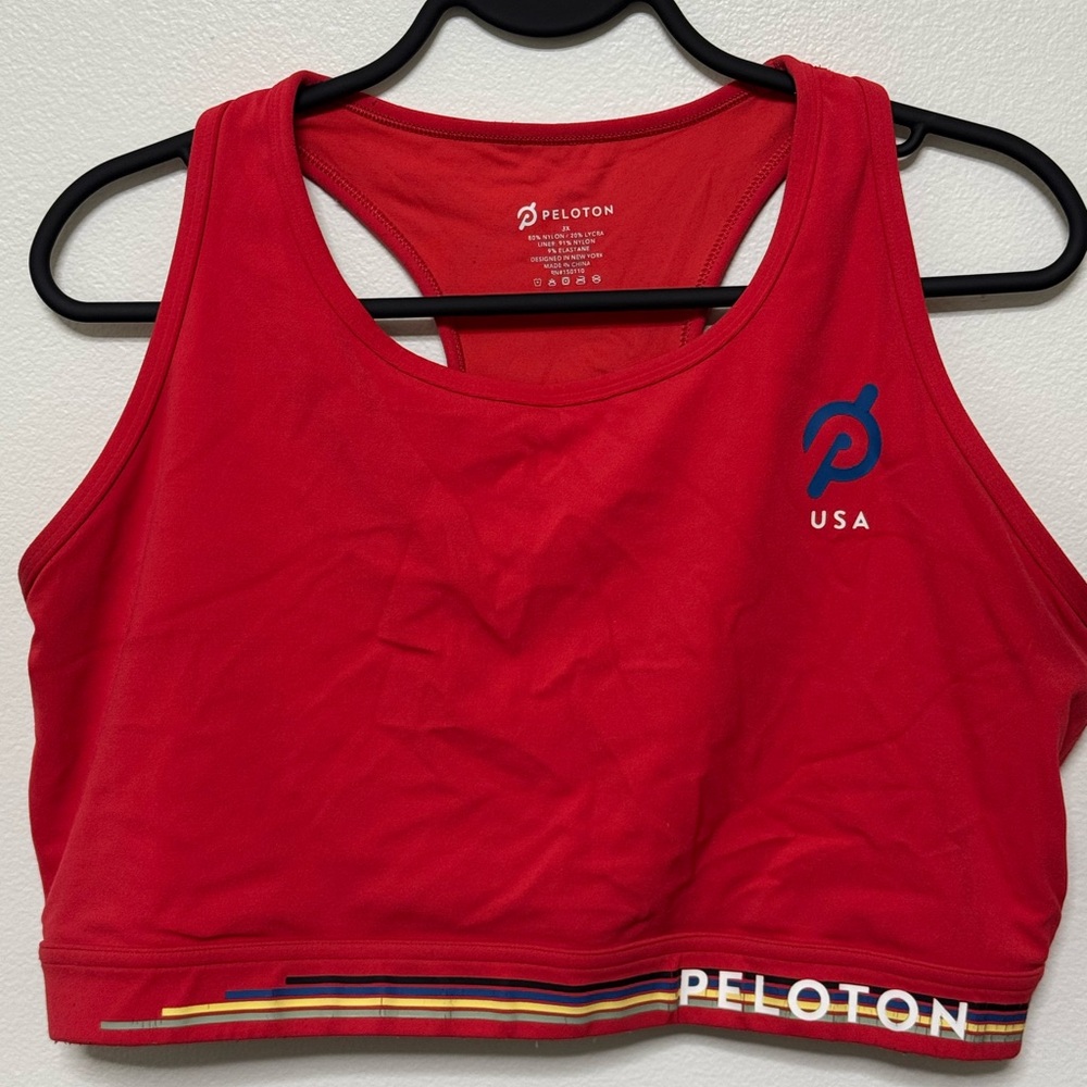 Peloton Women's Red Sports Bra Plus Size